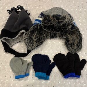 Infant Winter Hat and Mittens Set bundle
